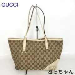 人気】GUCCI トートバッグ GG インターロッキング キャンバス レザー