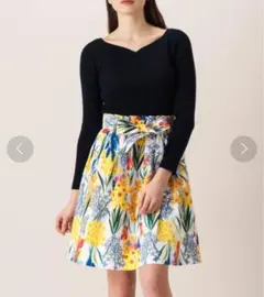 ブルーレーベル　花柄ワンピース