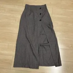 サイドボタン スリットスカート NICE CLAUP