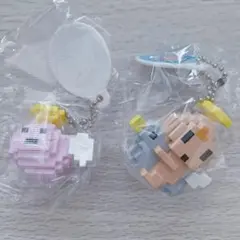 たまごっち　ドットフィギュアチャーム　まるてん　くりてん　ガチャガチャ