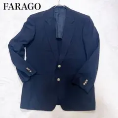 ファラゴ・FARAGO ウール100%紺ブレ金ボタン 3L