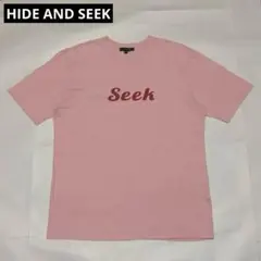 HIDE AND SEEK ハイドアンドシーク プリント 刺繍 Tシャツ ピンクのサムネイル