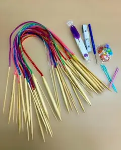 輪針　60cm　18本　2ｍｍ～10ｍｍ　小物付き