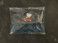 familiar ファミリア ティッシュケース ティッシュポーチ 青系チェック