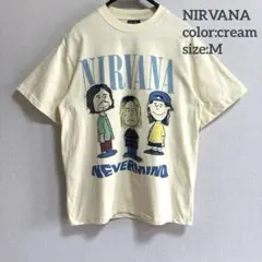 NIRVANA ニルヴァーナ Tシャツ 半袖 クリーム Mサイズのサムネイル