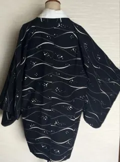 正絹袷縮緬道行