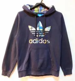 adidas Originals 総柄 カタログ柄 フード付きパーカー