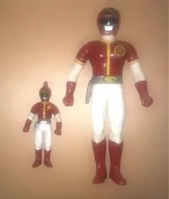 昭和戦隊　科学戦隊ダイナマン　ダイナレッド　中古ソフビ　ジャンクのサムネイル