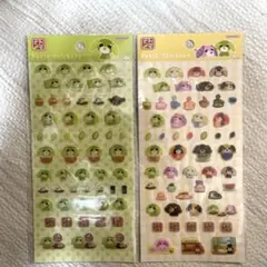 【新品未使用】お茶犬　プチシール　ぷっくりシール　2枚セット