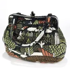 ビーズバッグ 刺繍 昭和レトロ アンティーク ヴィンテージ おしゃれ