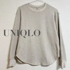 ワッフルクルーネックT【UNIQLO】