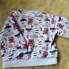 【美品】トミカ　トレーナー サイズ100 水色