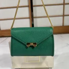 未使用級 NINA RICCI ニナリッチ ミニショルダーバッグ グリーンのサムネイル