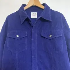 00s Y2Kオールドユニクロ OLDUNIQLO ベロアシャツ パープル L