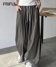 FRIFUL ワイドパンツ グレー Mサイズ