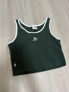 NBA A's クロップドタンクトップ ダークグリーン