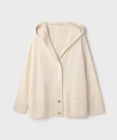 値下げ可★ウールフードニットカーディガン