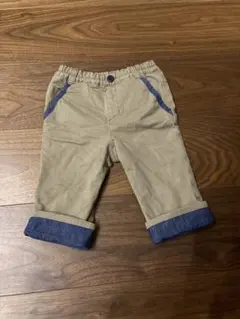 familia ベージュ デニム ロールアップパンツ