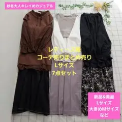 レディース服コーデ売りまとめ売り　Lサイズ7点　秋冬大人キレイめカジュアル