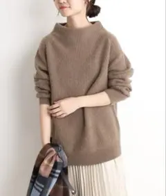 SLOBE IENA♦︎ラクーンカシミヤ混タートルニット 茶♦︎スローブイエナ