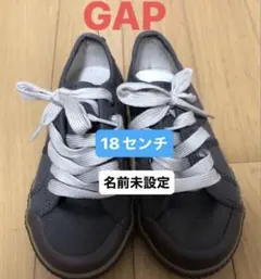 未使用品　GAP キャンバス素材　スニーカー　18センチ　グレー　キッズシューズのサムネイル