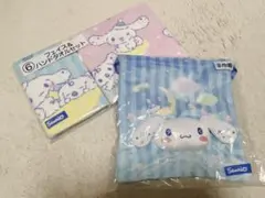 サンリオ シナモロール 一番くじ フェイス & ハンドタオルセット 巾着