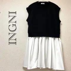 【INGNI】イング　ノースリーブ切り替えチュニック　M