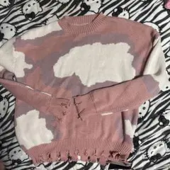 最終値下げレディースダメージニット