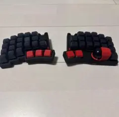 小人キー 組み立て済み【夜】分割トラックボール 自作キーボード ほぼ