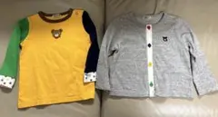 ミキハウス　カットソー&カーディガン　90㎝