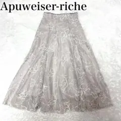 ✨未使用級✨ Apuweiser-richeブークレフラワーマチフレアスカート