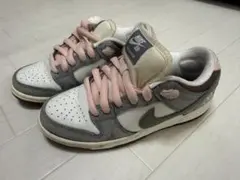 堀米ダンク Nike SB スニーカー グレー/ホワイト/ピンク
