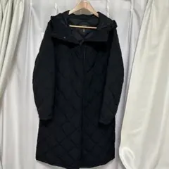 ユニクロ パフテックロングコート リラックスフィット 黒 Lサイズ
