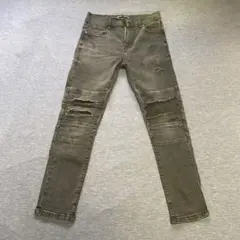 ダメージ加工 ブラック スキニーデニム