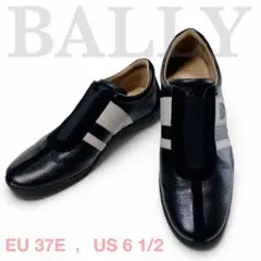 希少/BALLY バリー レザースニーカー/紋章/シボ革/EU37E/スイス製のサムネイル