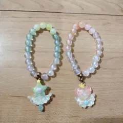 カラフルビーズブレスレット２個セット
