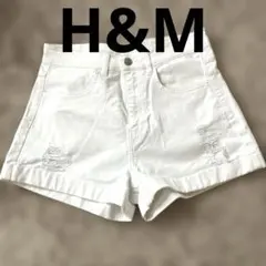 H&M DIVIDED デニムショートパンツ ホワイト EUR38