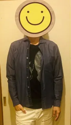 カジュアルシャツ、TAKEOKIKUCHI、デザインシャツ、綿60%、麻40%