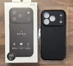 iPhone17Pro用シリコンレザーケース トリニティ NUNO ブラック