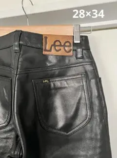 Leeリー⭐️レザーパンツ⭐️牛革⭐️ダークブラウン⭐️W28 ⭐️新品