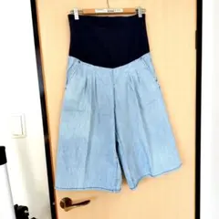 【ハチ様専用】マタニティ ハイウエスト デニムワイドパンツ