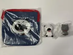 にしむらゆうじ ごきげんぱんだ ふわふわデニムポーチ 肩ズンFig. 3点セット