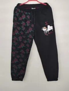 しまむら コラボ yoshikitty スウェット パンツ 薔薇柄
