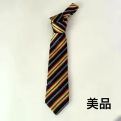 美品 ポールスミス マルチストライプ シルクネクタイ