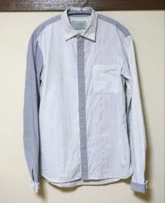 美品 kolor 素材切り替え ストライプシャツ 2012SS M相当のサムネイル