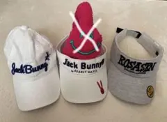 Jack Bunny キャップ　サンバイザー　ロサーセン　サンバイザー3点セット