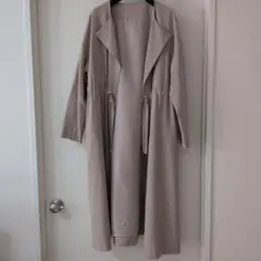 Droite lautreamont ベージュ リネン調トレンチコート