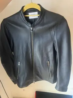 STUDIOUS ラムレザーシングルライダース ブラック サイズ1