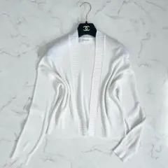 MAX MARA SPORTMAX レーヨンリブカーディガン ホワイト 洗濯可のサムネイル