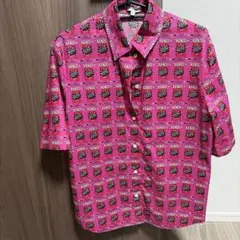 KENZO PARIS 総柄 半袖シャツ ピンク サイズ34のサムネイル